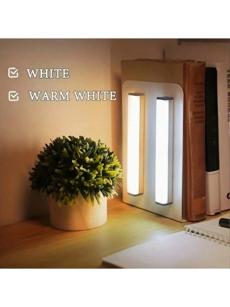 daphomeu 2 Pezzi Luce Notturna Con Sensore di Movimento USB Ricaricabile, Lampada con Sensore di Movimento Interno, Illuminazione A LED Per Scale, Armadio, 3 Modalità di Luce Per Corridoio, Scale