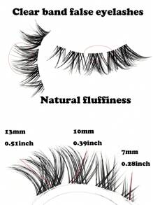 Fengxiu 5 Pairs Natural Fox Style False Eyelashes, Mix Length 3-5-9mm D Curl Thin Volume Eyelashes For Natural & Fluffy Cat-Eye Look, Easy To Apply And Suitable For Any Occasion And Face Shape, Natural Look Cross False Eyelashes, Cat Eye Lashes Wispy Fluffy Cute Curl Lashes, For Daily Dating Party Makeup