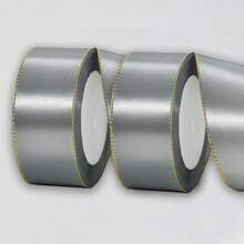 Paquete de 2 piezas de cinta dorada de 4 cm de ancho y 21 m de largo, para manualidades en ramos de rosas, decoración de tartas y cajas de regalo, decoración de bodas, cinta de satén