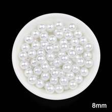 200/300/1000 piezas de cuentas de perlas falsas, sin agujero, para manualidades DIY, joyería, relleno de jarrones, dispersión en mesas, decoraciones de boda - Perla sin agujero - Ver 18