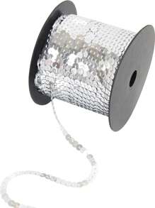 1 Cuộn, 10 Yard Ruy băng sequin 6mm, Kim tuyến tròn dẹt, Kim tuyến laser, Kim tuyến cho đồ thủ công, May vá, Phụ kiện vải, Viền kim tuyến (Thích hợp cho mặt nạ tự làm, giày dép, trang trí quần áo, trang trí tiệc, Nhiều màu sắc, Kiểu cuộn tiện lợi) - Chọn màu sắc - Xem 18