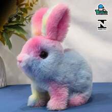 Interactive Tie-Dye Plush Rabbit With Light, Sound And Movement - Guaranteed Fun! - teñido anudado - Ver 5