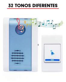 Timbre Inalambrico Exteriores Largo Alcance + Bocina Altavoz - aleatorio - Ver 2