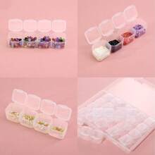 1PC Transparent Storage Box, Jewelry Necklace, Earrings, Jewelry Earrings, Nail Art, Diamonds, Push Pins, Pills, Small Items Storage, Separate Compartments - Multicolor - View 2