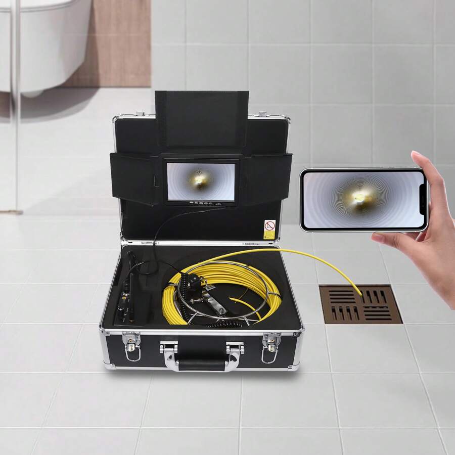 HYYKJ-US Sewer Pipe Inspection, Drain Industrial Endoscope, Sewer Inspection Video Camera - 1 - View 1