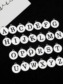 1pc Customized Letter Projection Photo Necklace, Personalized Stainless Steel A-Z Letter Disc Necklace, Customized Photo Projection Necklace With 26 Letter Discs Combination, Stainless Steel Box Chain Photo Projection Necklace For Women, Gift For Mom Birthday, DIY Letter Projection Necklace, Gold, Stylish, Colorful, Ideal Gifts For Him, Ideal Gifts For Her - Photo Necklace - View 11