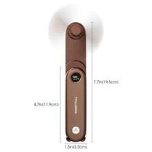 SWEETFULL tragbarer Handventilator mit LED-Anzeige, 2-in-1 persönlicher faltbarer USB-aufladbarer Handventilator & Taschenlampe zum Reisen, für Wimpern, süßer kleiner Taschenventilator für Frauen, Mädchen