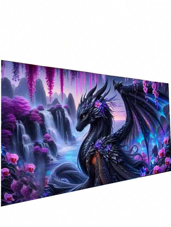 1 set de 30x50 cm o 40x70 cm Pintura de diamantes 5D del mundo fantástico, mosaico de diamantes completo de animales dragón, nueva llegada de arte de bordado de diamantes 5D para decoración nórdica