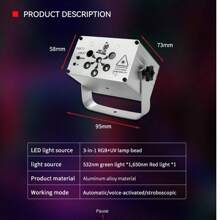 Dj Disco Lights, USB Party Stage Lights, 120 LED Patterns Sound Activated And Strobe Effects With Remote Control For  Birthday, Family Gathering, Karaoke, Christmas, Wedding