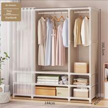 Armoire de chambre pratique et élégante, Porte-vêtements sur pied, Porte-vêtements robuste, Armoire de luxe à haute capacité, Armoire de rangement de vêtements à assemblage facile, Vêtements, Pantalons, Couette, Disponible en plusieurs tailles et styles, Grande capacité et assemblage facile