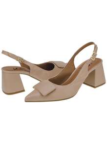 Women's Slingback Pumps Comfortable Dress Shoes With Buckle 18103 - Nude - View 5