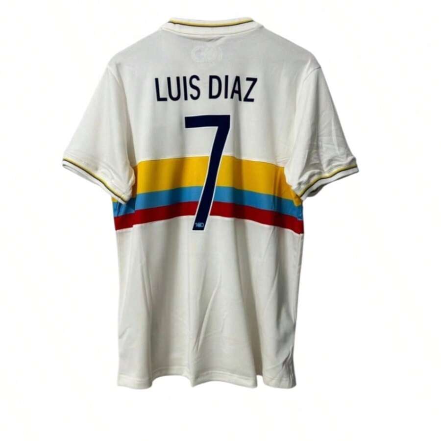 Jersey Colombia Personalizado 2025 - Blanco y Negro - Ver 1