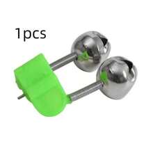 1/5/10/20 件双铃钓鱼警报器 - 使用鱼竿尖夹和诱饵警报器保护您的渔获 - 綠色 - 查看 7