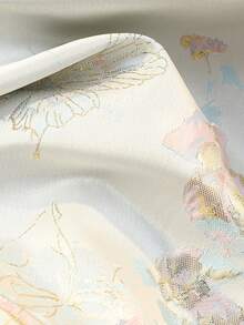 优雅手工纽扣领高端提花缎休闲马甲唐装