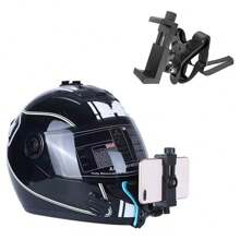 Cell Phone Camera Mount For Gopro Helmet Chin Position - màu đen - Xem 1