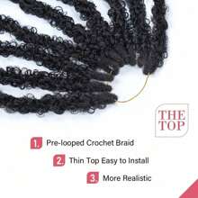 1-6 Packungen Gehäkelte Schmetterling Zöpfe, 12", 14", 18", 22", 24", 30", 36" vorgeschlungene Schmetterling Zöpfe, weich & flauschig, vintage Schmetterling Zöpfe, synthetische Göttin Zöpfe, lockige Zöpfe, gehäkelte synthetische Perücken, geeignet für Frauen & Mädchen, toll für Freitag, Weihnachtsgeschenke, Alltag, Feiertage, Schwimmen, Partys, Aufführungen, Geschenke, Hochzeiten und mehr - Verschiedenfarbig - Übersicht 7