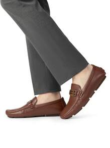 Men's Penny Loafers Moccasins Shoes - Brown - View 3