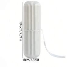 1PC塑料牙刷盒便携式家用牙刷杯刷子漱口杯旅行分装漱口杯套装牙具筒牙膏管牙科收纳盒防漏储物杯。 - 彩色 - 查看 11