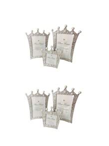 1pc Faux Faux Pearl Decor Photo Frame & 1pc Random Inner Paper, Gorgeous Plastic Picture Display Frame, For Home Decor - Silver - View 13