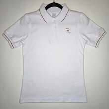 Camisa polo con gráfico de letra - Blanco - Ver 1