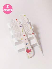 4pcs/2pcs Cute Cartoon Hair Comb Set, Including Air Cushion Comb And Fine Tooth Comb, Suitable For All Hair Types. Smooth Hair Comb Set With Flexible Bristles And Anti-Static Comb. Hairstyle Design Without Knots, Creating A Relaxed Texture, Ideal For Giving Gifts