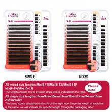 FADVAN FADVAN L/LU Curl 3D/4D/5D W Lashes 0.07 W Shape Eyelash Extensions 8-14mm Fox Eyes Natural Soft Professional Lash 12 Rows, Lash Tech Supplies