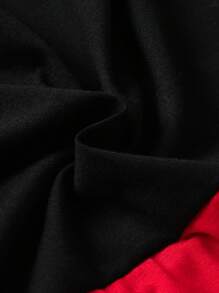 Tween Boy 2pcs Summer Contrast Color Letter "KING" Print Round Neck Short Sleeve Top And Full Length Pants Sports Casual Set, For 7-11 Years Old, PE, Student