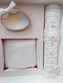 Vela Bautizo Kit Bautizo cruz - Blanco - Ver 2