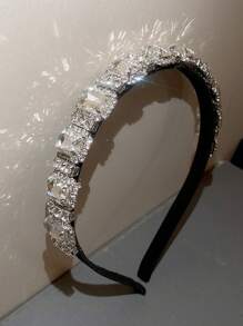 1pc Women's Elegant Rhinestone Square Hair Hoop, Suitable For Parties, Daily Wear, Gifts, Bridal Weddings, All Seasons,Hair Accessories,Hairband Headbands Head Accessories - Multicolor - View 14