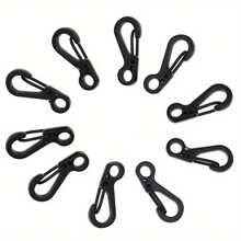 5/10/20Pcs/Lot Mini Carabiner Camping Survival Climbing Spring Backpack Clasps Keychain Paracord Tactical Gear Hooks Key Chain - Black - View 15