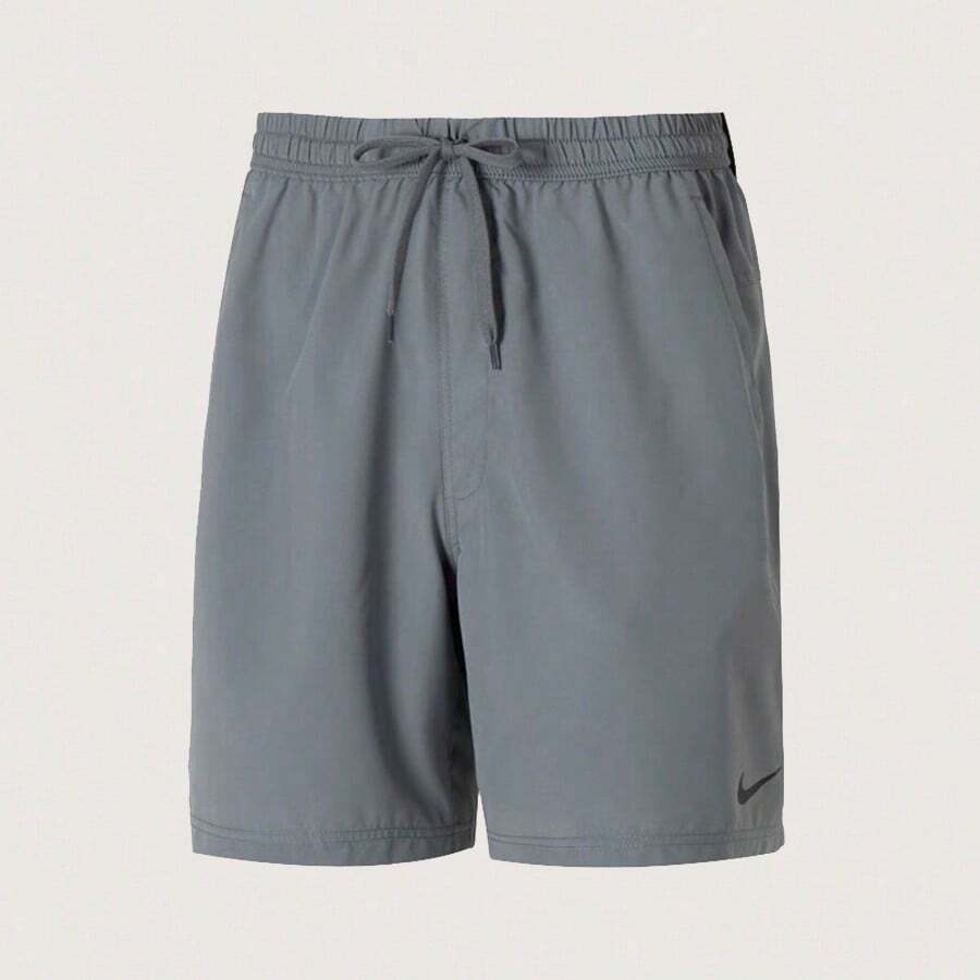Nike Men's Drawstring Waistband Casual Fitness Sports Shorts - Grey - View 1