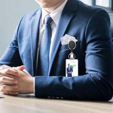 Ensemble de 40 Porte-clés Rétractables pour Cartes ID & Clés – Mousqueton & Clip Ceinture, Parfait pour Bureaux et Contrôle d'Accès