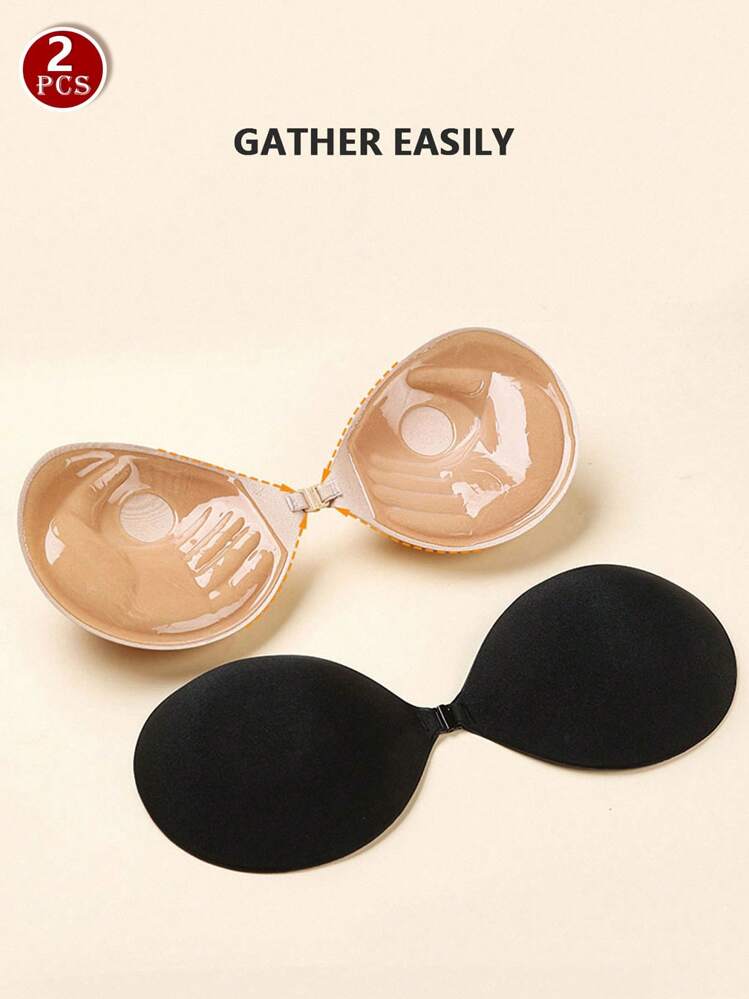 Pétalos de silicona espesos de 3 cm para sujetar el busto, levantarlo y aumentar el pecho, sin espalda ni tirantes, adhesivos, sostén invisible para vestidos, vestidos de boda - Multicolor - Añade 16