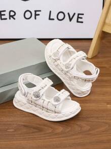 儿童夏季 2025 新款时尚透气钩环公主沙滩凉鞋