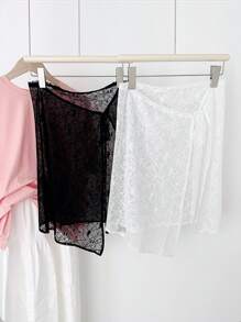 1 件装臀部窗帘女士折叠裙，个性化多功能遮盖裙，系带蕾丝围裙 - 彩色 - 查看 5