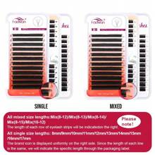 FADVAN FADVAN L/LU Curl 3D/4D/5D W Lashes 0.07 W Shape Eyelash Extensions 8-14mm Fox Eyes Natural Soft Professional Lash 12 Rows, Lash Tech Supplies