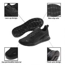 Puma Giày thể thao Anzarun Lite, Giày thể thao nhẹ, giảm xóc dành cho nam và nữ, Thể dục hàng ngày và chạy bộ, 371128-01 - màu đen - Xem 3