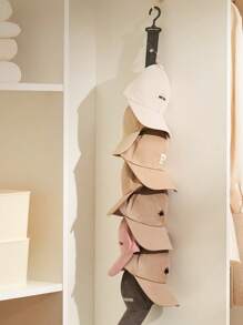 Rotatable Hat Storage Rack, Free Traceless Adhesive Hook, Punch-Free Hat Storage Artifact, Home Hanging Hat Clip Storage, Can Hold 8 Hats, Door Hat Rack And Organizer, Baseball Hat Rack, Hat Rack Bracket, Door Hat Rack, Door Hat Rack, Closet Hat Rack, Perfect Storage Solution.
