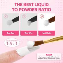 COSCELIA Acrylic Nail Kit With Everything Starter Nail Kit Set Acrylic Powder And Liquid Kit For Beginners Acrylic Nail Set Full Acrylic Nail Supplies - 93PCS Acrylic Nail Kit - 查看 6