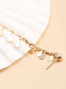 1 pièce PC Goutte d'eau Glands, Clous de nez sans perforation, Boucles d'oreilles mignonnes et cool, Anneaux de nez percés, Boucles d'oreilles intégrées en métal créatif, Accessoires de mode de mariée, Boucles d'oreilles de chaîne de nez de style bohème indien, Anneaux de nez, Boucles d'oreilles pendantes non percées