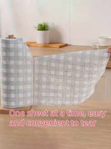 40 piezas de paños de limpieza absorbentes de cuadros azules de 20*20cm de uso múltiple - para uso húmedo y seco, paños de limpieza de cocina de alta absorción, servilletas desechables, adecuados para el hogar y el restaurante - Multicolor - Ver 6