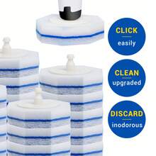 20pcs/10pcs Toilet Brush Disposable, No Dead Corners, Replaceable Cleaning, Household Cleaning, Toilet, Bathroom Cleaning, Sponge Brush