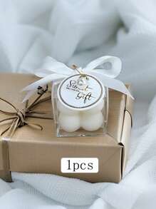 1 طقم (يشمل 1 شمعة معطرة + 1 صندوق شفاف + ربطة عنق زفاف + قلادة) / 10 قطع طقم شمع رغوي، شموع طاولة حفلات الزفاف، برائحة الخزامى، شمع صويا، الشموع موضوعة في صندوق أكريليك، تأتي مع بطاقة شريط، هدية زفاف، هدية عيد، ديكور المنزل - متعدد الألوان - مشاهدة 13