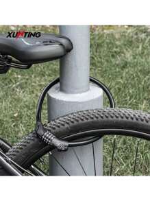 Xunting Bike Cable Lock 54cm Bike Locks Cable 5 Feet Coiled Secure Resettable Combination Bike Lock With Mounting Bracket - Black - View 6
