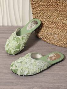 2025 新款复古中国风女士时尚百搭露背拖鞋，夏季