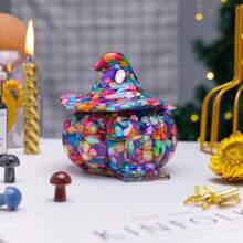 1PC Natural Crystal Gravel Pumpkin House Statue Dropper Resin Reiki Stone Fengshui Halloween Gift Witch Candy Box Home Decoration
