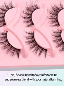 5 Pairs Faux Mink Lashes, Natural & Fluffy 3D Thick Curly D-Curl Wispy Eyelashes, Look Like Flared False Lashes, Wholesale 10 Pairs Fluffy 3D Faux Mink Eyelashes, Long & Thick Natural Fake Eyelashes
