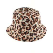2025 Spring/Summer New Leopard Print Reversible Bucket Hat For Women, Street Fashion Versatile Outdoor Sun Hat - Leopard Print Double Sided - View 9