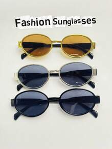3pcs/Set Vintage Style PC (Polycarbonate) Fashion Outdoor Casual Fashion Glasses For Outdoor, Leisure, Shopping, Party