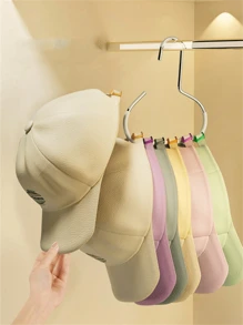 1/2/3pcs Hat Rack Storage Box, Dormitory Wardrobe Internal Hanging Hat Rack, Can Hold 8 Baseball Caps, Suitable For Dorm And Family